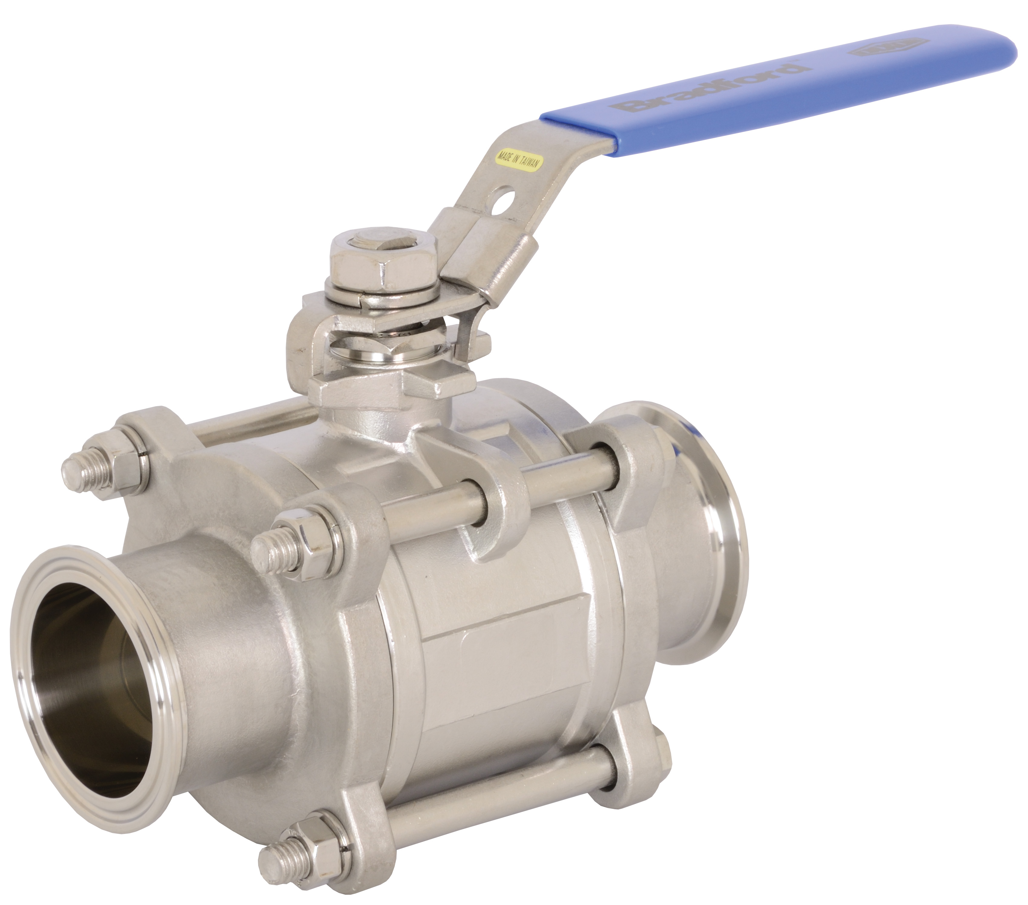 NON-ENCAPSULATED 2-WAY 3 PIECE STAINLESS STEEL BALL VALVE